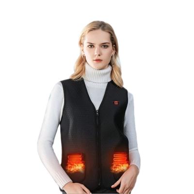 China Breathable Heat Vest Men Women Black Heated Vest Jacket Battery Powered Motorcycle Hunting Heated Vest for sale