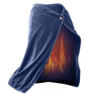 China Convenient Coral Fleece Heated Blanket For Car Plush Dishonest Battery Heated Blankets Electric Heating Blanket for sale