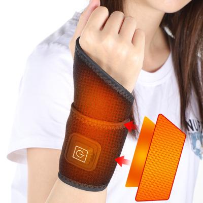 China Sport daily new product heated wrist support usb electric heated wrist band with carbon fiber electrically heated wrist brace for sale