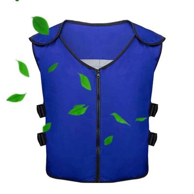 China Comfortable Luxury Blue Ice Evaporative Cooling Vest For PCM Running Ice Pack Vest COO Motorcycle Water Cooling Vest for sale