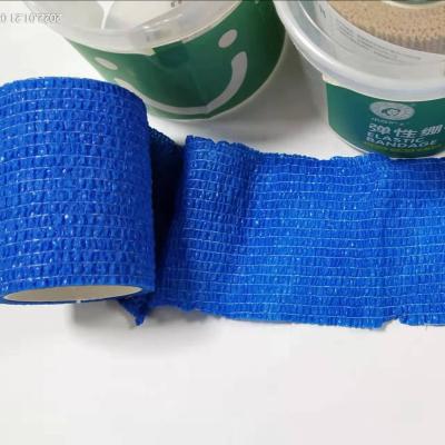 China It can bind and fix micro medical supplies standard custom 5cm*4.5m color self-adhesive nonwoven adhesive elastic bandage for sale