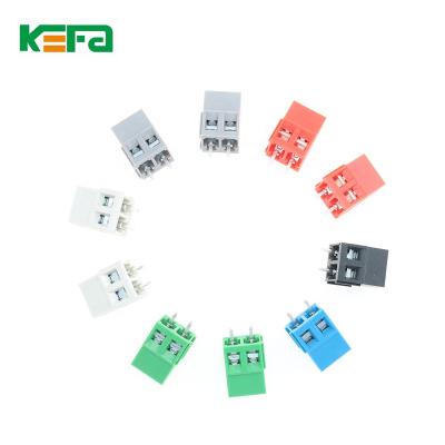 China 2022 Low Price Hot Selling Brass PCB Cage Terminal Block Connector PCB Screw Terminal Block KF128-5.0/5.08/7.5/7.62mm 2P/3P for sale