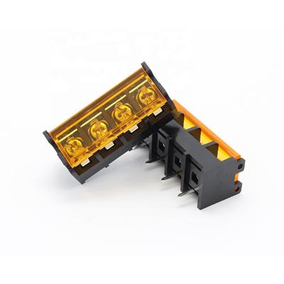 China PCB HB9500-9.5mm with high current terminal cover row with 2P3P4P-10P connector terminal Block-shaped back foot barrier for sale