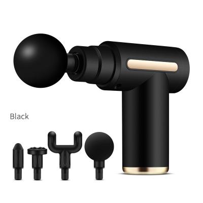 China Dropshipping High Quality Deep Tissue Body Fascial Rechargeable Massager Gun with 4 Interchangeable Heads for sale