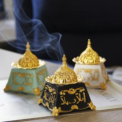 China Hard New Censer 2021 Hot Arab Muslim Bakhoor Mabkhara Middle East Resin Incense Holder for sale