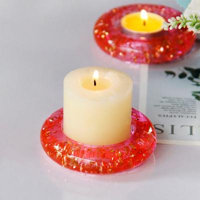 China European Simple Light Luxury Wedding Decoration Candle Cup Resin Rose Candlestick Home Decoration for sale