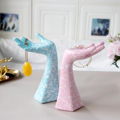 China Europe household resin crafts decoration first shelf European simple elegant female table props blue pink decoration for sale