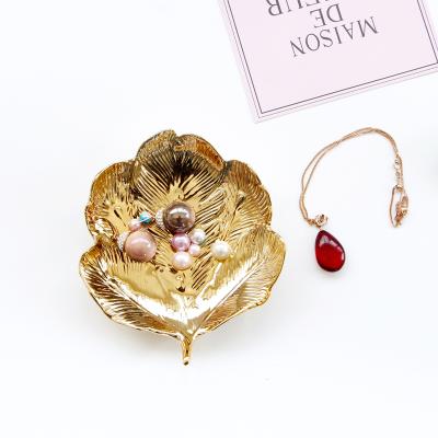 China Amazon New Hard Hot Luxury Gold Ceramic Ring Holder Tray Trinket Display Plate Necklace Jewelry Storage Earrings for sale