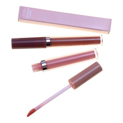 China Hot Selling Cosmetic Makeup RTS Low MOQ Sunscreen Custom Colored Matte Longlasting Glossy Lipgloss for sale