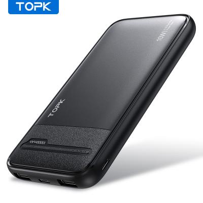 China TOPK I1016 LED Display Charger Power Bank 10000mah 2.1A 2*USB-A Portable Mobile Micro Type-C Input for sale