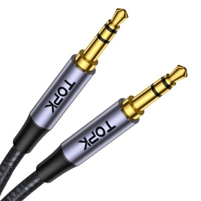 China Male AUX. TOPK Car YP13 3.5mm Jack Audio Cable to Male Cable for iPhones Samsung Headphones Car Home Stereo for sale