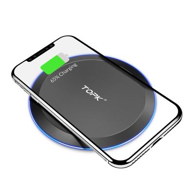 China TOPK B46W 10W LED Portable Cellphone Mobile Phone Qi Fast Wireless Charger For iPhone Samsung for sale