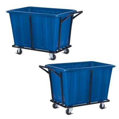 China Luxury specialization in the production of 280 liters of commercial high quality plastic wheeled laundry carts for sale