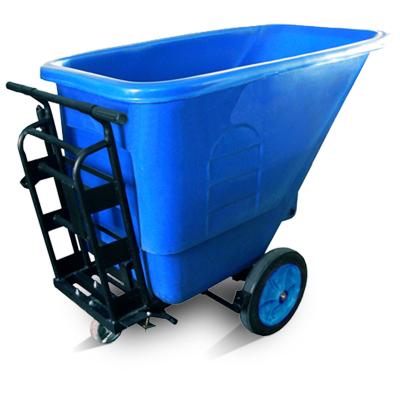 China Good quality practical and cheap price 350L hand-push tipping garbage dump truck street wheeled bin for sale