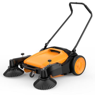 China Hotels Hand Push Floor Mechanical Cleaning 670mm Manual Road Sweeper For Home And Garden Use for sale