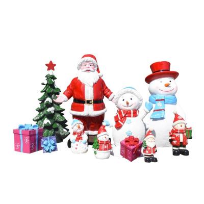 China Large Multi-size Artificial Custom Pick Fiberglass Made Expensive Cartoons Outdoor Christmas Decoration Sculpture for sale