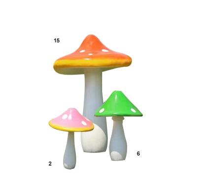 China Large modern artificial outdoor modern sculpture factory art pop mushroom resin resin sculpture in modern wholesale price for sale