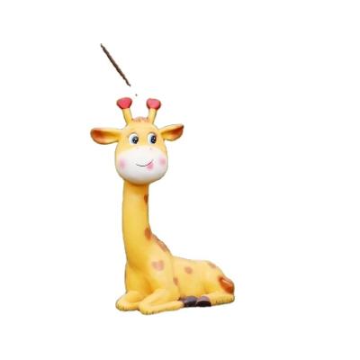 China Europe For Sale Outdoor Modern Craft Big Pop Art Craft Giraffe Resin Fiberglass Fiberglass Sculpture Statue for sale