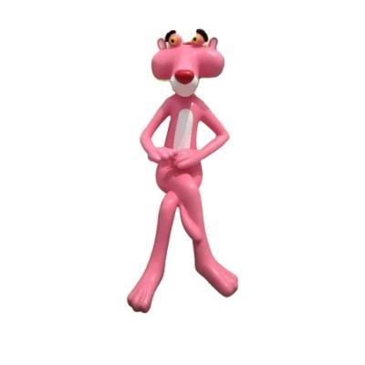 China Hot Selling Europe Playground Pink Panther Cartoon Props Fiberglass Toy Custom Design Large Garden Pop Art Sculpture Resin for sale