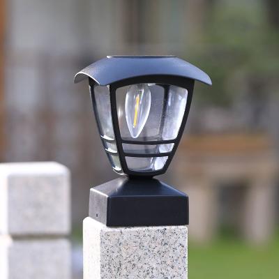 China Garden Solar Waterproof Led gate Post Cap Lights Outdoor Column Headlight Pillar Fence Lamp for gate posts for sale