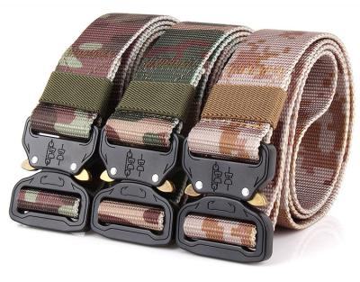 China Wholesale Durable Camouflage Tactical Belt Military 38MM Nylon Belt for sale