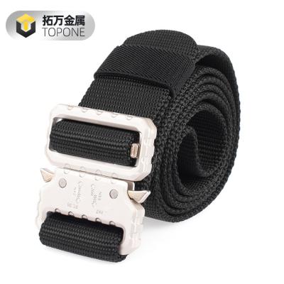 China Quick-Drying Mens Quick Release Belt Nylon Metal Buckle Sports Webbing Causal Belt for sale