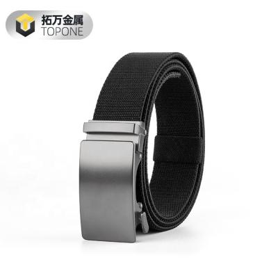 China Tactical Military Belt Riggers Adjustable Webbing Men's Elastic Nylon Stretch Belt With Metal Buckle for sale