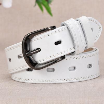 China Hot Selling Women's Alloy Pin Buckle Casual Genuine Leather Soft Elegant Belt Wholesale for sale