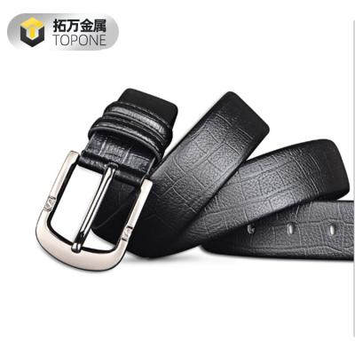 China New Style High Quality Men's Pin Buckle Leather Belt Business Travel Leisure Jeans Pin Belt for sale