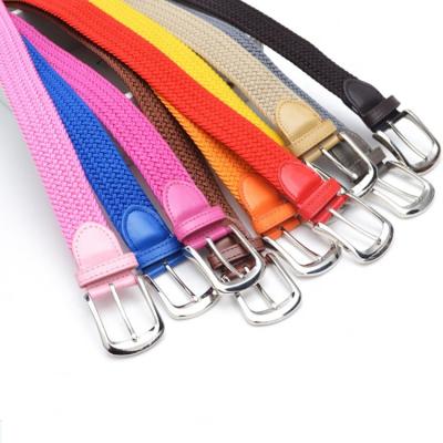 China High Elastic Braided Elastic Cloth Woven Stretch Support Belts Stretch Canvas Belts For Men/Women for sale