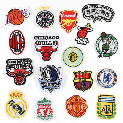 China 3D basketball team logo embroidered cloth patch apparel badge patch for sale