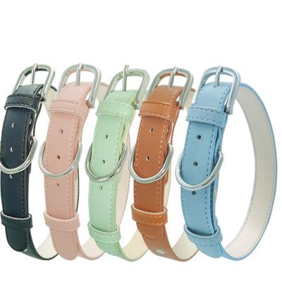 China Personalized Leather Dog Collar Soft & Breathable Padded Leather Collar Pet Collar For Medium Large Dogs for sale