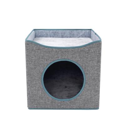 China Travel Large Cat Cube Washable Bed Indoor Stackable Cat House Cat Condo for sale