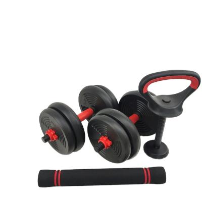 China Dumbbell Set Concrete Adjustable Plastic Coated Vinyl Cement Dumbbell Set Wholesale for sale