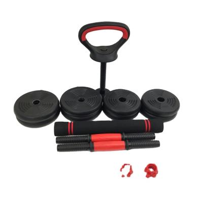 China Dumbbell Set Type PVC Plastic Dumbbell Wholesale Multi Colored Cement Dumbbells for sale