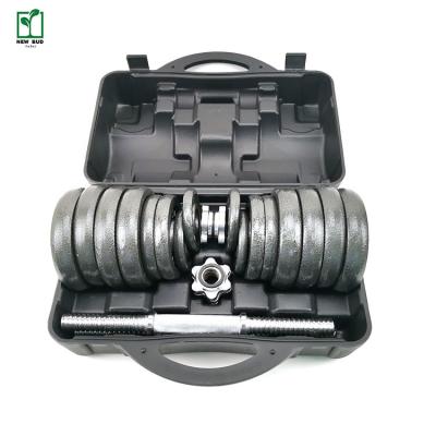 China Family Fitness Strength Training Fitness Gym Dumbbell Chrome Cast Iron Paint Adjustable Dumbbell for sale