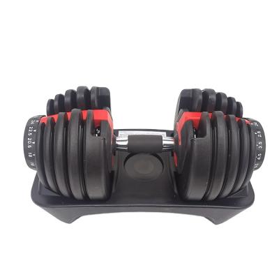 China Custom Logo Factory Price Sports Fitness Logo Adjustable Dumbbell Gym Equipment Set 24kg Dumbbell for sale