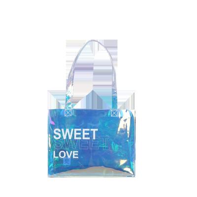 China Fashion Fashion Shopping Bag With Logo Printing New Design PVC Holographic Bags for sale