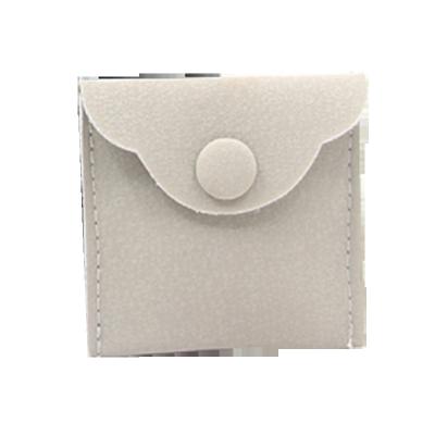 China Custom Logo PU Leather Jewelry Small Jewelry Packaging Pouch Small Leather Bag for sale