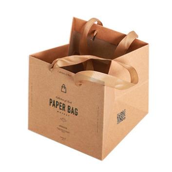 China Various sizes and colors size 25*25*25cm bag paper gift recyclable takeout bag with logo custom paper bag for sale