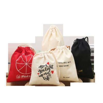 China Safety Size 26*33cm Wholesale Recycled Cotton Dust Bags Canvas Gift Bag for sale