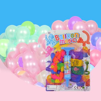 China Sound Magic Balloon Toy Compressor Set Makers Colorful Balloon Set With Inflator For Kids Party Balloons Kit for sale