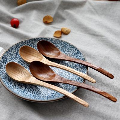 China Sustainable Hot Sale Eco Friendly Travel Salad Spoon Cutlery Reusable Natural Wooden Tableware Made Of Wood for sale