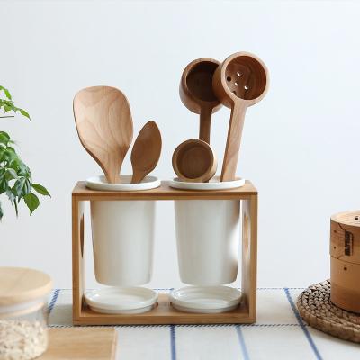 China Sustainable Fancy Salt Sugar Spices Tea Wooden Scoop OEM Protein Milk Powder Baby Serving Spoon Eco-Friendly Wooden Wood Small for sale