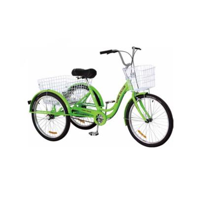 China Popular Cheap Adult 3 Wheel Bicycle Pedal Load Cargo Mountain Bike Tricycle With Basket for sale