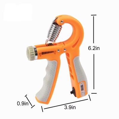 China Adult 10-60 Kg Power Adjustable Strength Gym Gripper Exercises Hand Grip With Counter for sale