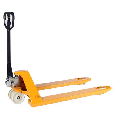 China Economic Hotels 2ton 2000kg Manual Hand Pallet Truck With Steel Wheels for sale