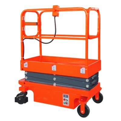 China Hotels Lift Work Platform Scissor Lift Platform 300kg 3meter 300kg 3meter Mini Manual Scissor for sale