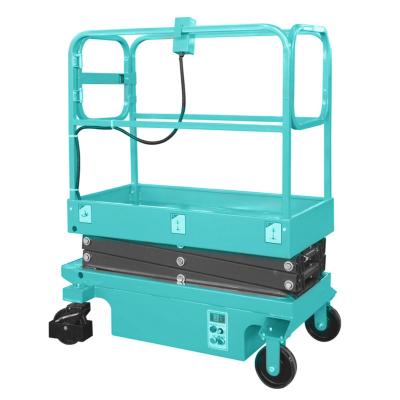 China Hotels 300kg 3meter 300kg 3meter Scissor Lift Platform Mini Manual Scissor Lift Work Platform for sale