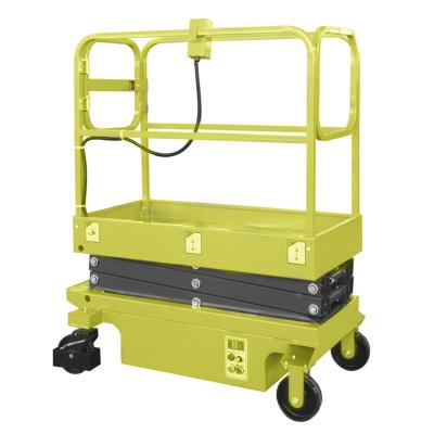 China Hotels Mini Manual Scissor Lift 300kg 3meter Work Platform Scissor Lift Platform for sale